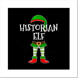 Historian Elf Matching Family Christmas Gift Posters and Art